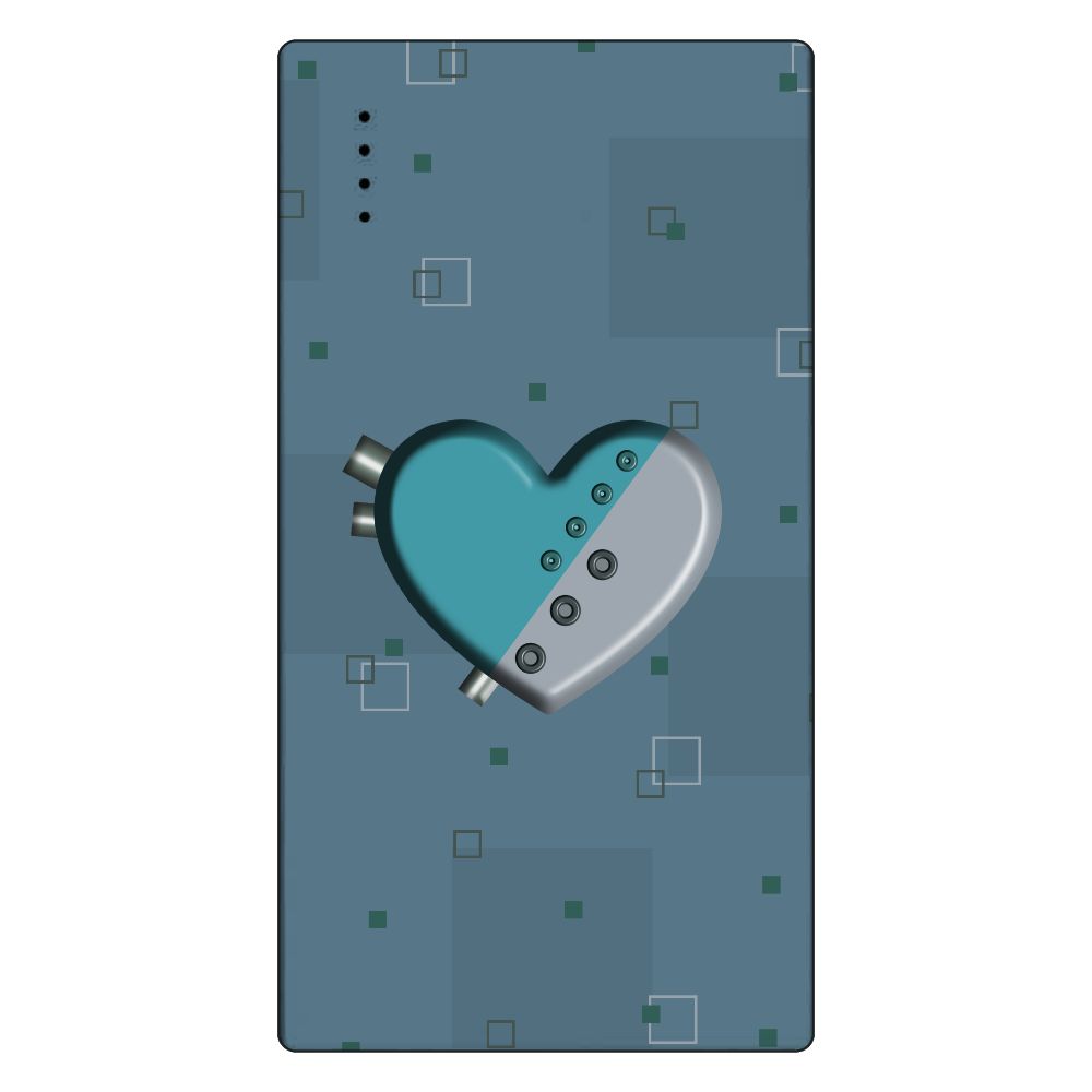 ハート 機械 モバイルバッテリーの商品購入ページ オリジナルプリントグッズ販売のオリラボマーケット