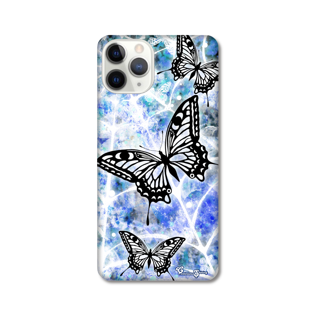 蜘蛛に囚われた蝶のスマホケース 青 Iphoneケースの商品購入ページ オリジナルプリントグッズ販売のオリラボマーケット