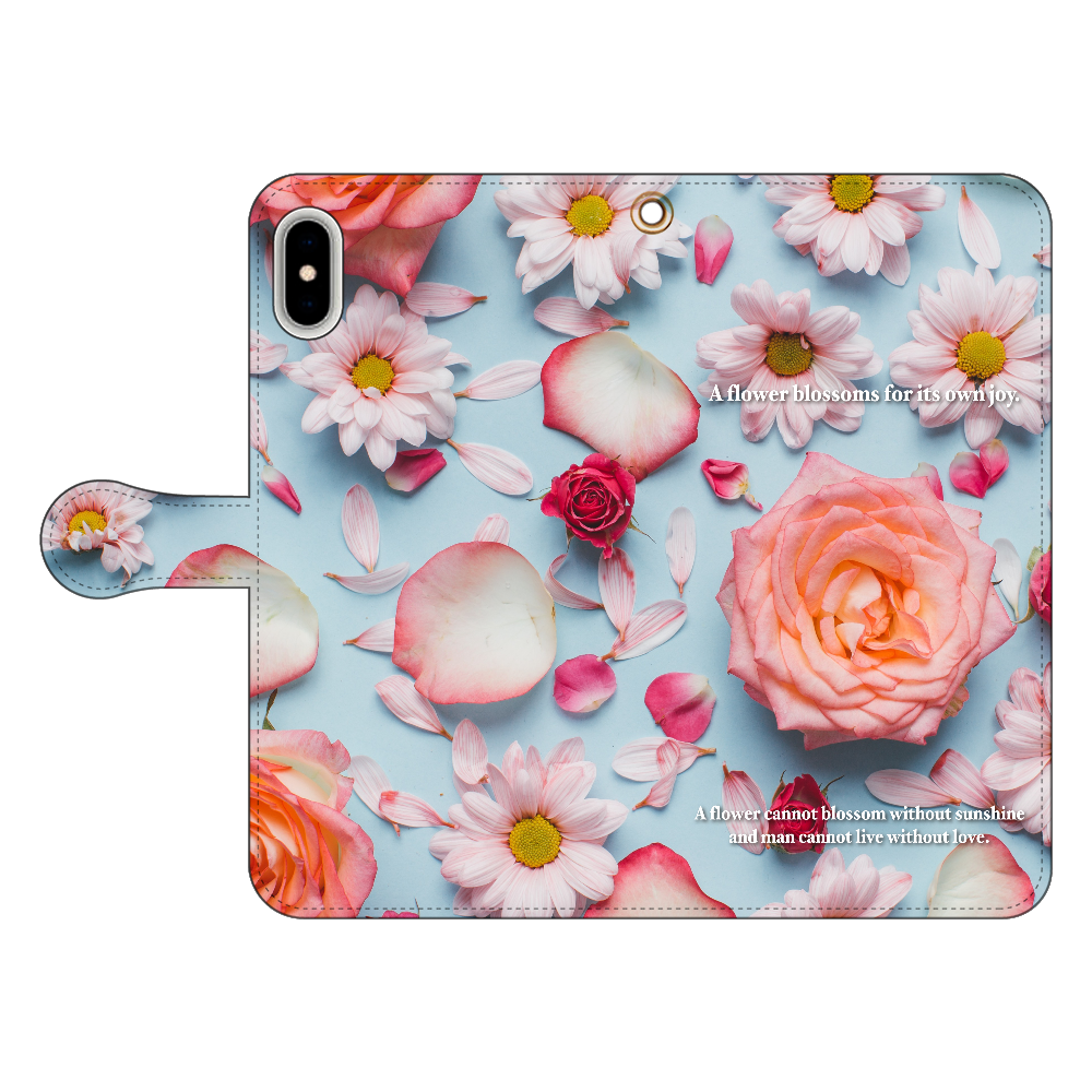 Iphone Android ギフト プレゼント スマホケース 手帳型 ケース 可愛い かわいい おしゃれ バラ 薔薇 フラワー 花 花 柄の商品購入ページ オリジナルプリントグッズ販売のオリラボマーケット