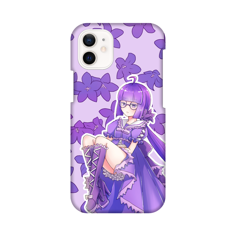 紫のベルフラワーと少女のスマホケースiPhone12 miniの商品購入ページ