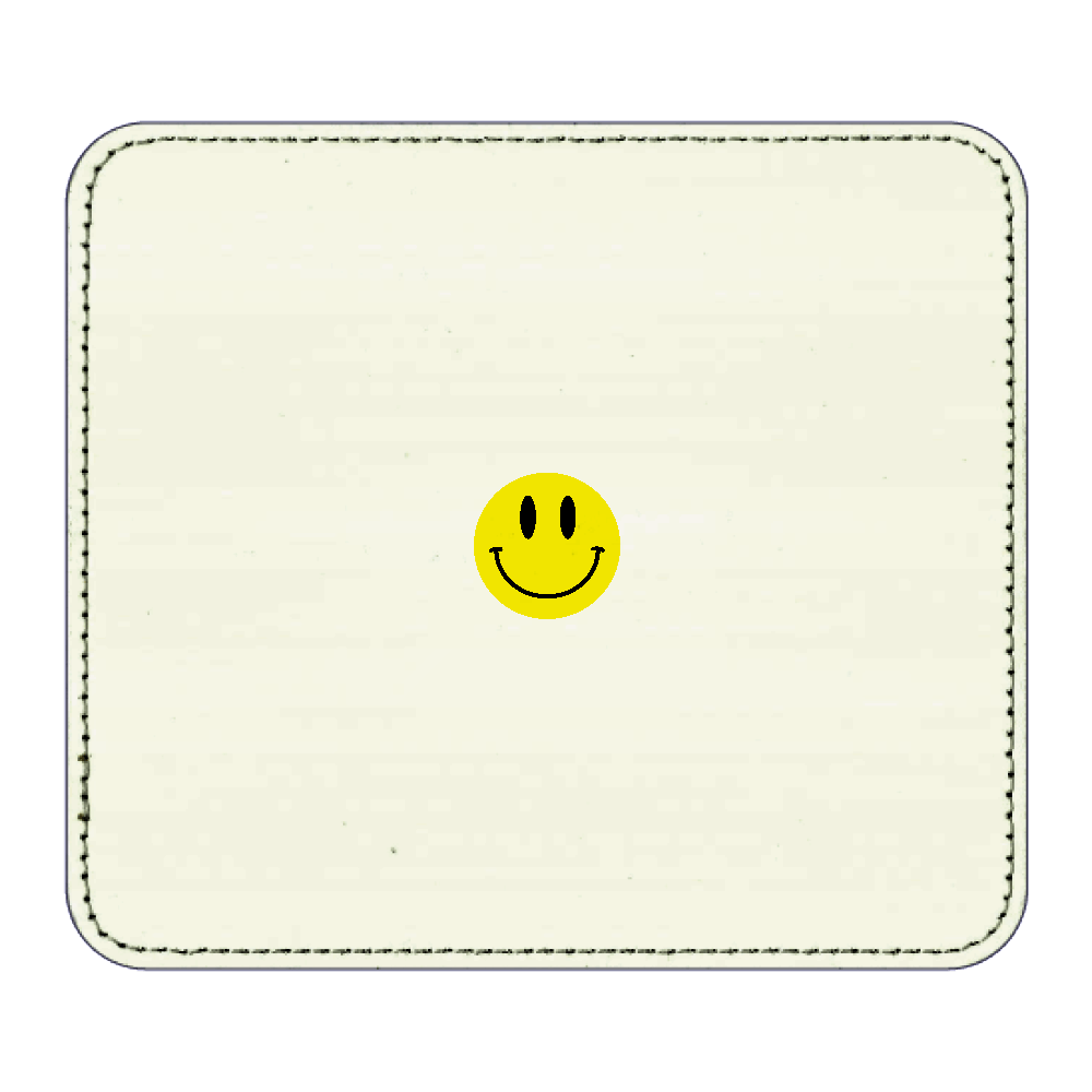 SMILEY FACE-スマイリーフェイス・ニコニコマーク-レザーマウスパッド