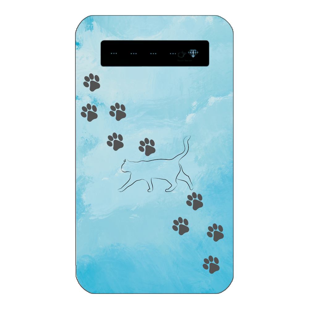 空を散歩する猫のモバイルバッテリー インジケータ有バッテリー4000mAh