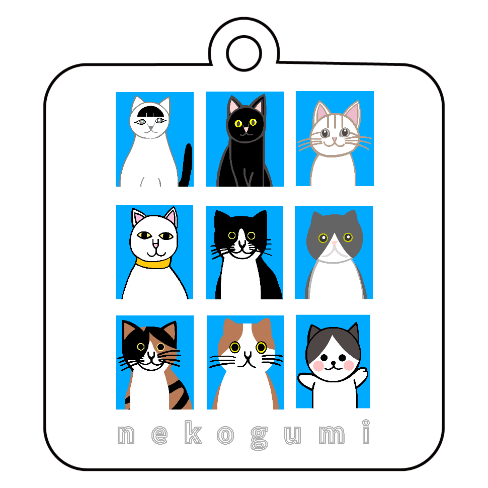 猫組アルバム アクリルキーホルダー　四角型 (6cm)