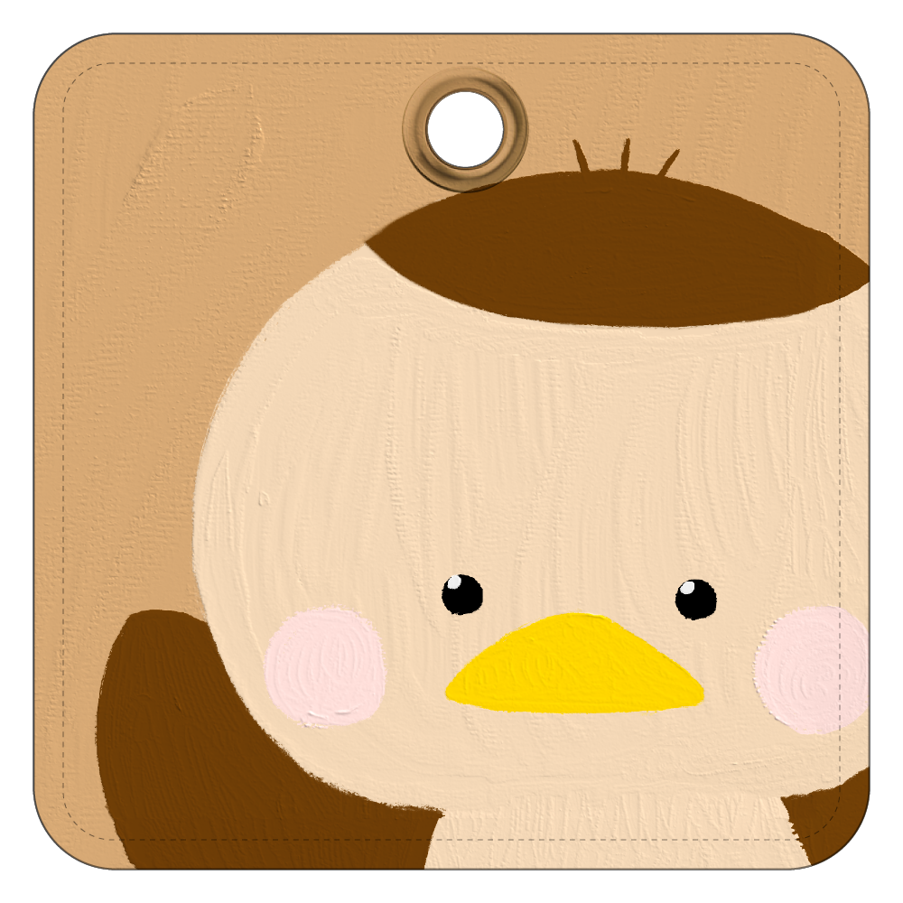 すずぼう　レザーキーホルダー レザーキーホルダー（四角型）