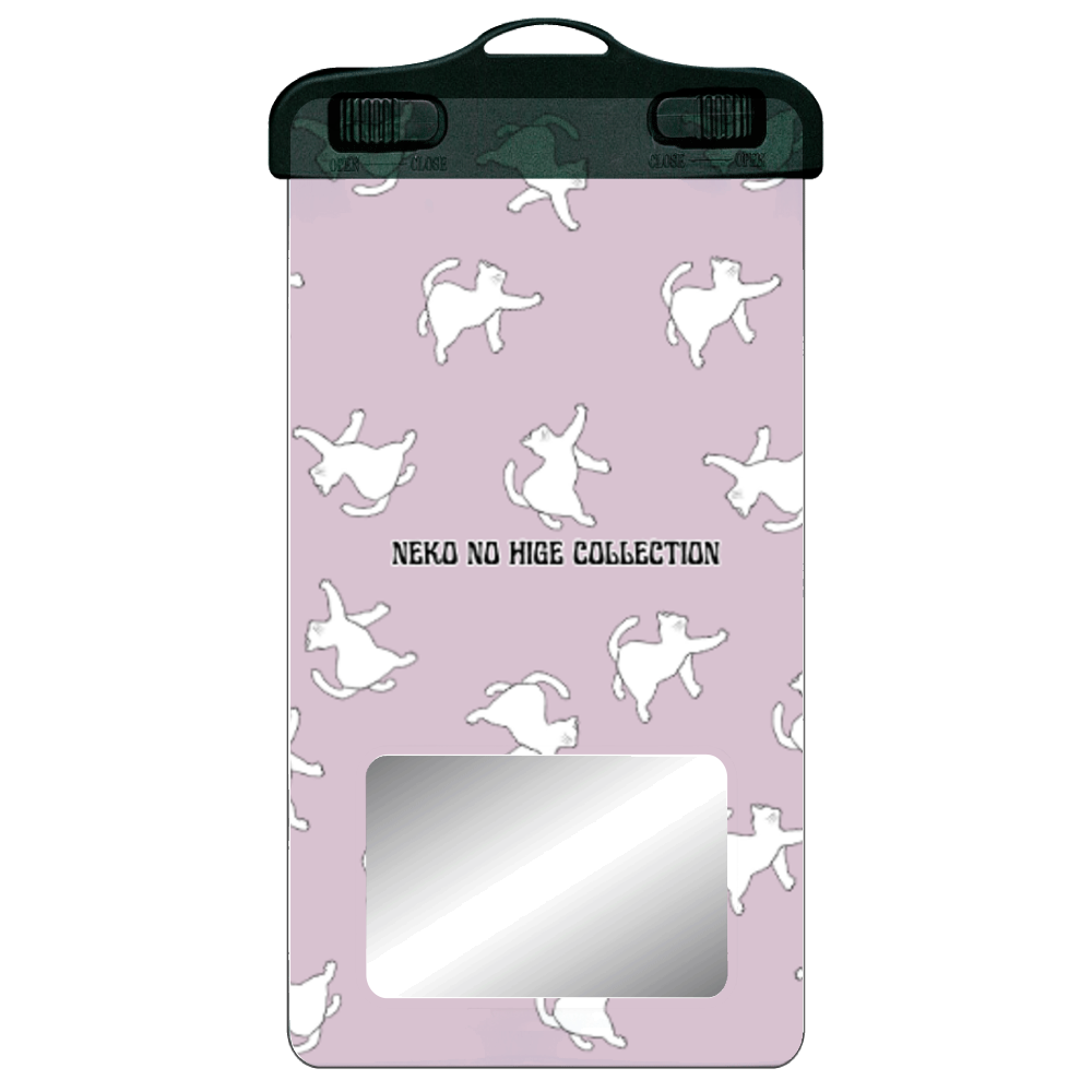 ダンスネコヒゲノスケザエモン（シロぴんく）:ネコノヒゲアツメ  SPC06(防水スマホケース)