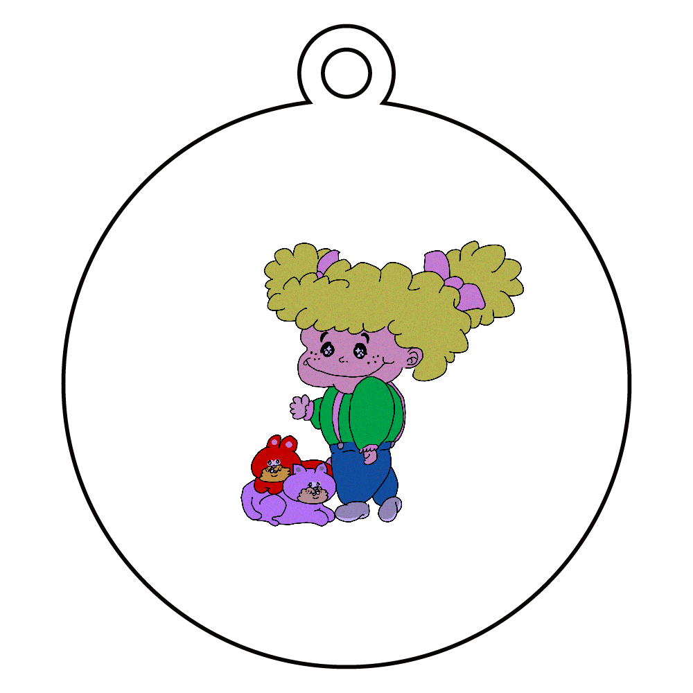 オリジナルイラストグッズ アクリルキーホルダー　丸型 (6cm)