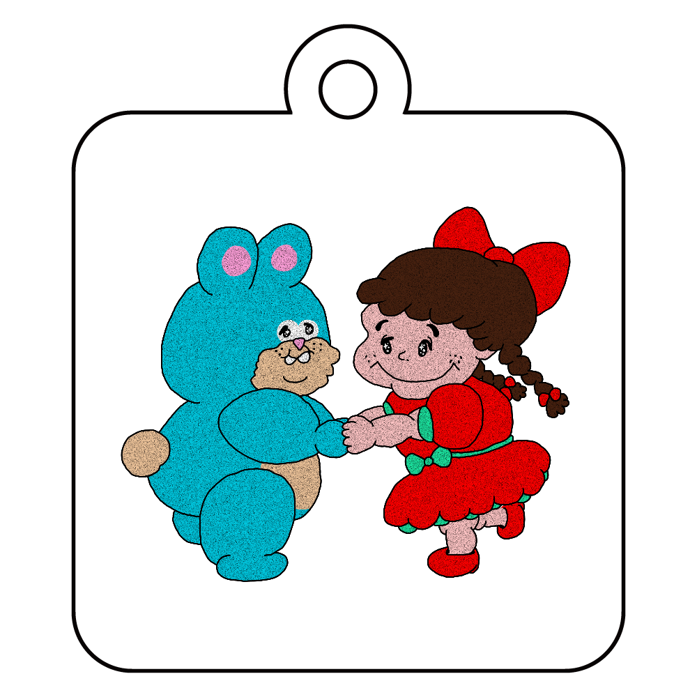 オリジナルイラストグッズ アクリルキーホルダー　四角型 (4cm)