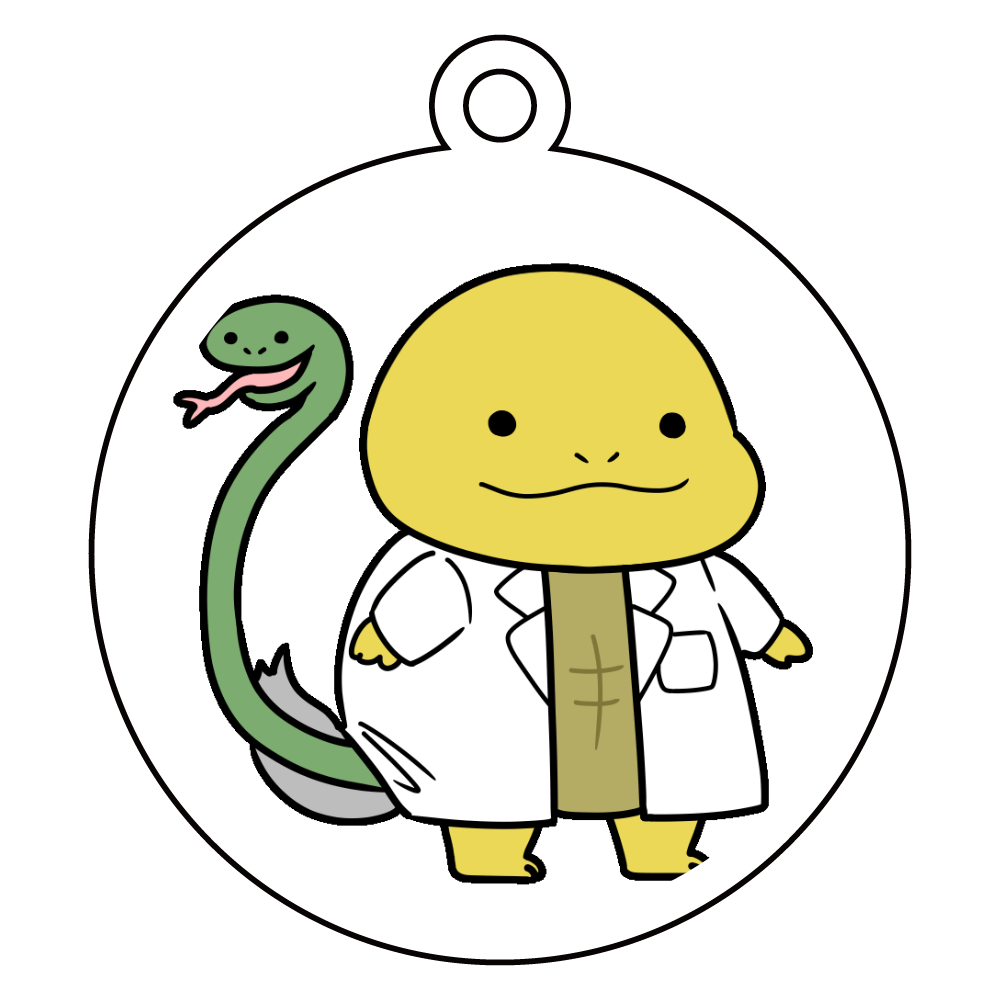 漢方薬剤師・玄　オリジナルグッズ アクリルキーホルダー　丸型 (6cm)