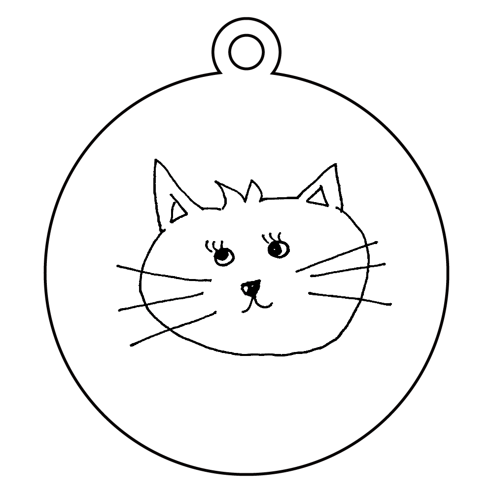 にゃにゃにゃにゃにゃんこ♪ アクリルキーホルダー　丸型 (6cm)