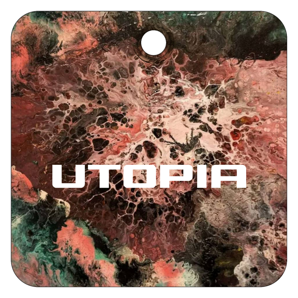 世界の終わりに1人きり(UTOPIA) レザーキーホルダー（四角型）