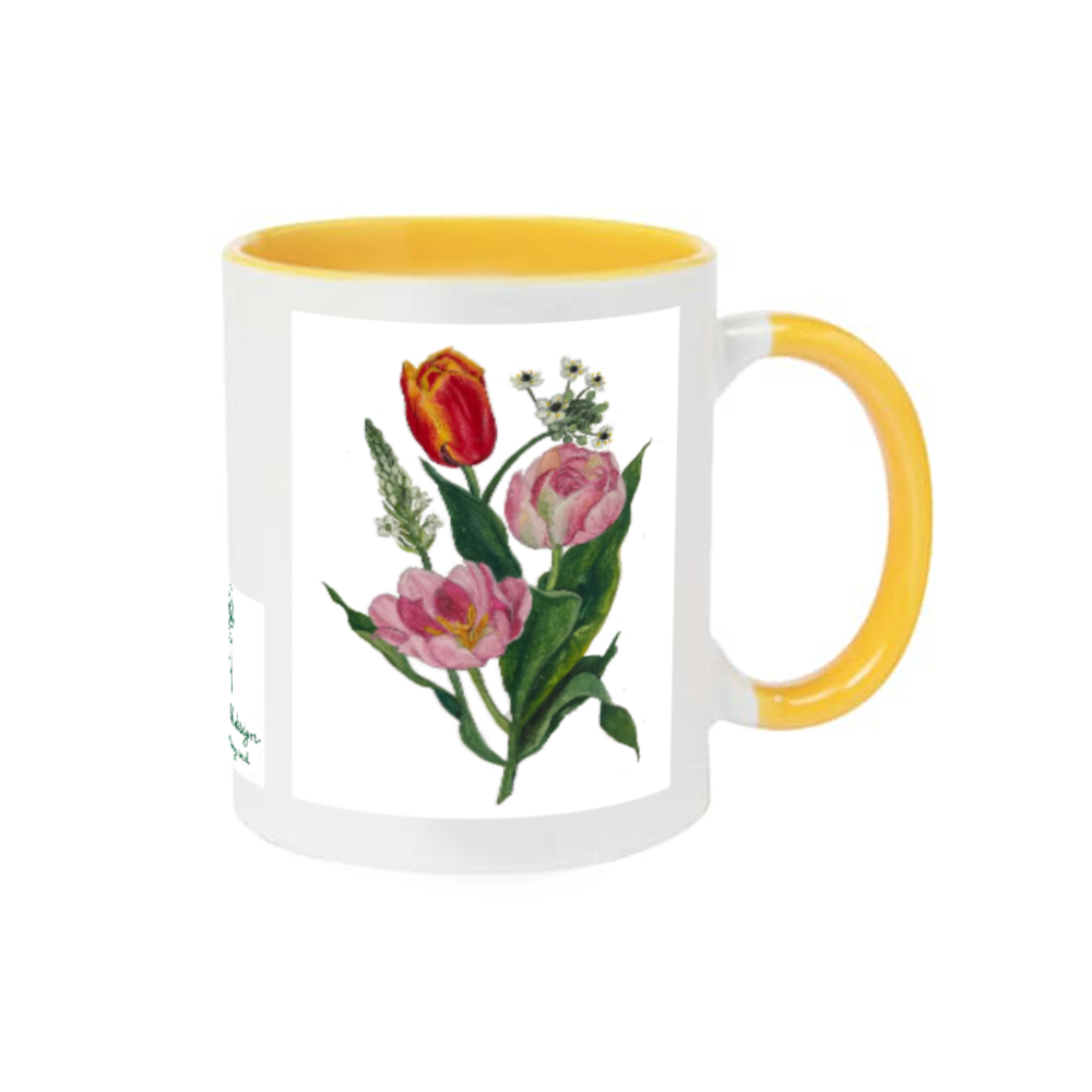 花とおやゆび姫シリーズ　Tulipチューリップ 2トーンマグカップ