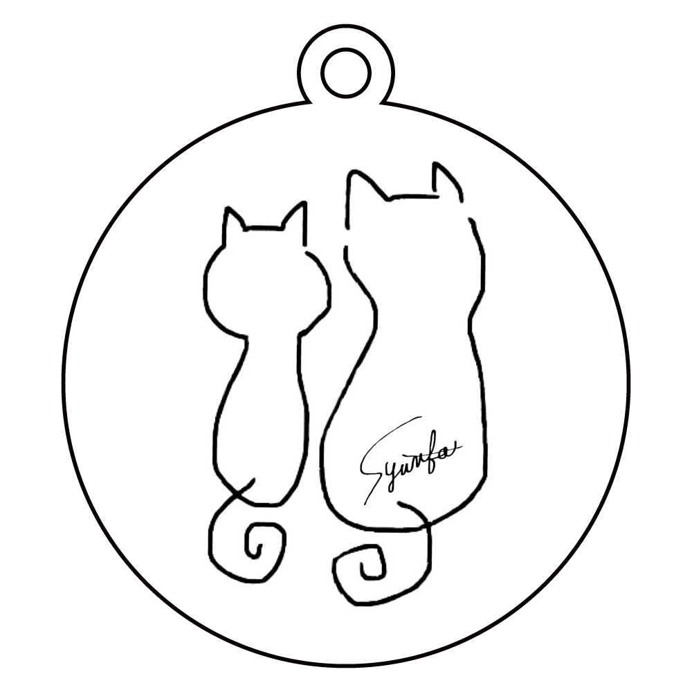 静かなひととき アクリルキーホルダー　丸型 (6cm)