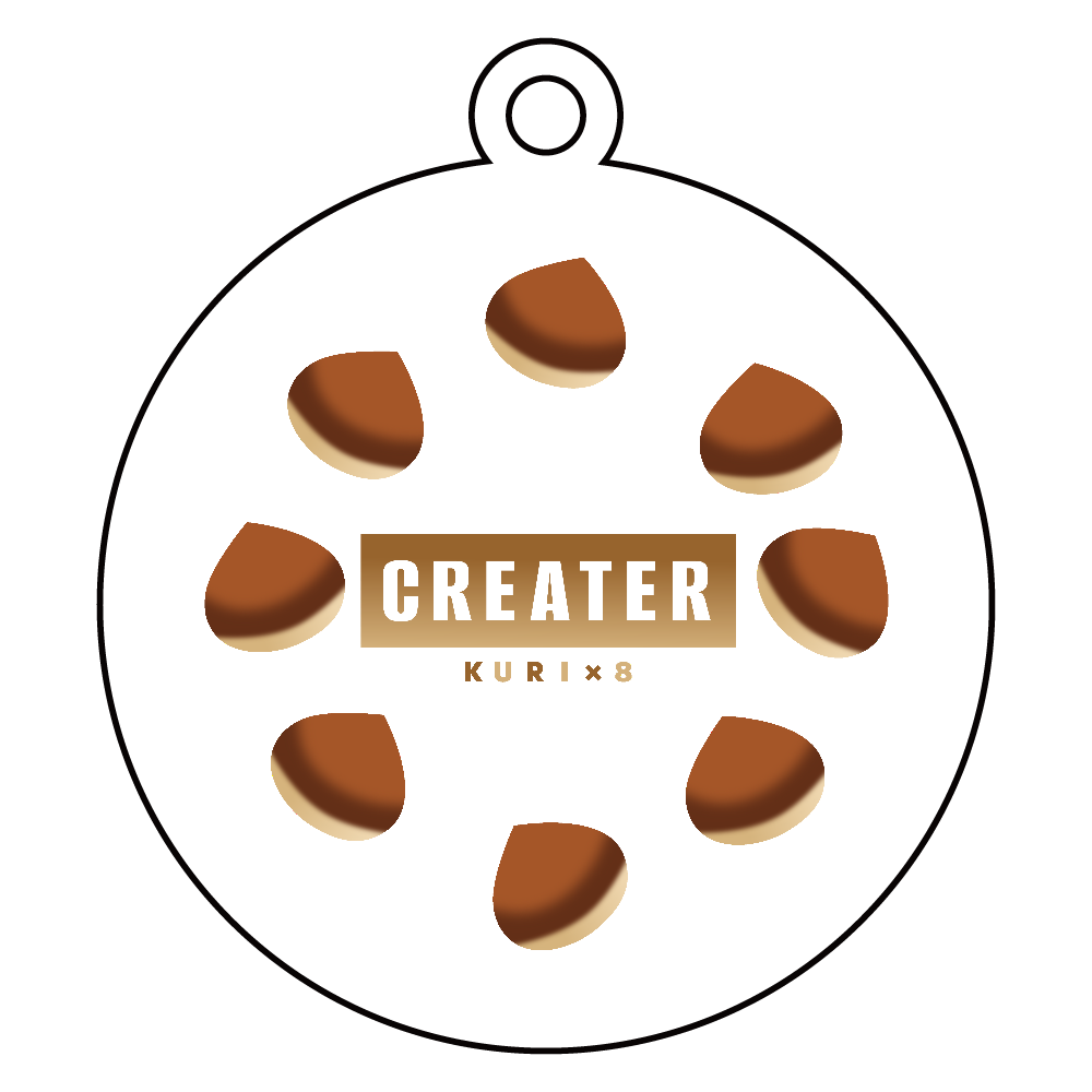 【CREATER KURI×8】キーホルダー アクリルキーホルダー　丸型 (6cm)