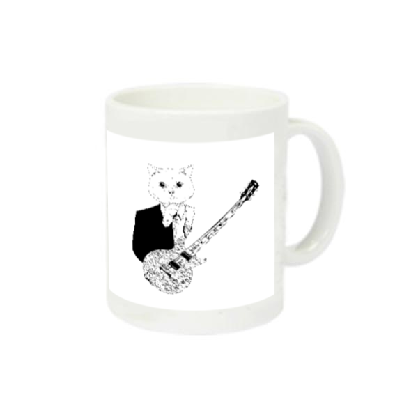 にゃんこギタリストマグカップ 定番マグカップ
