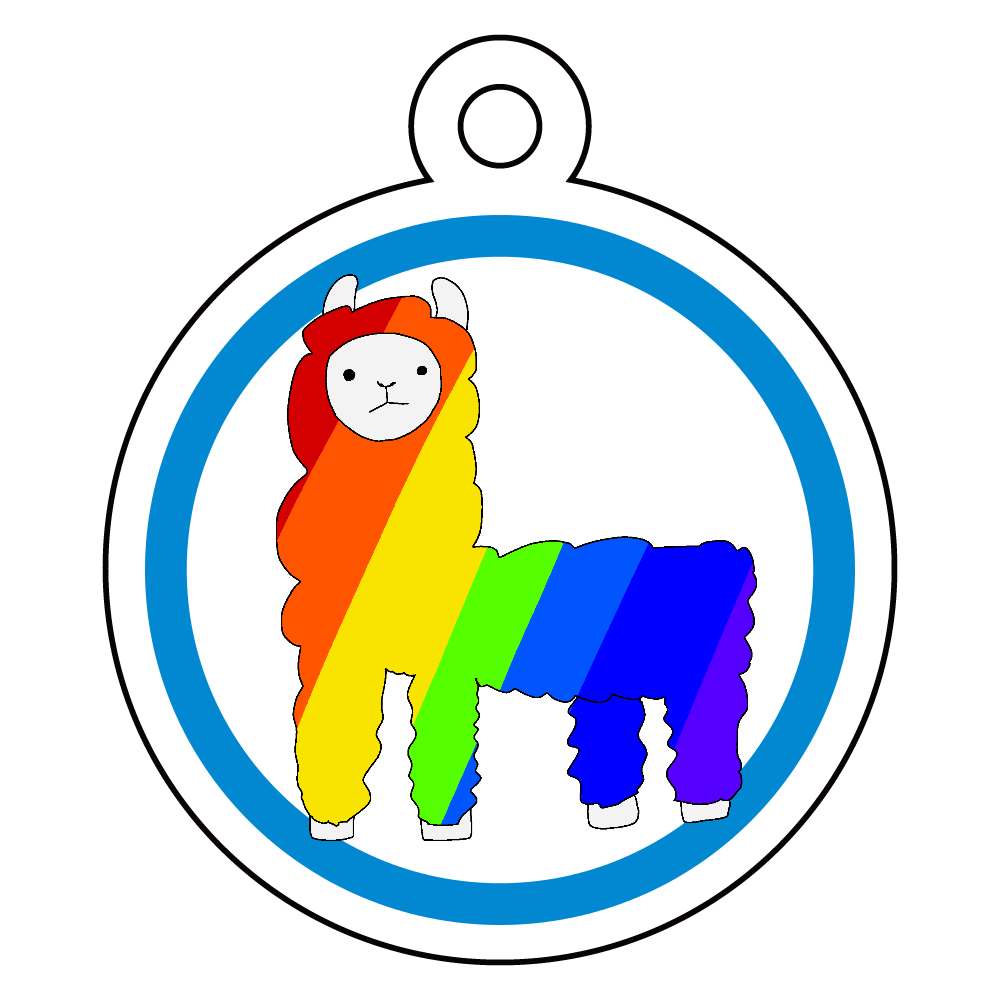 アルパカ アクリルキーホルダー　丸型 (4cm)