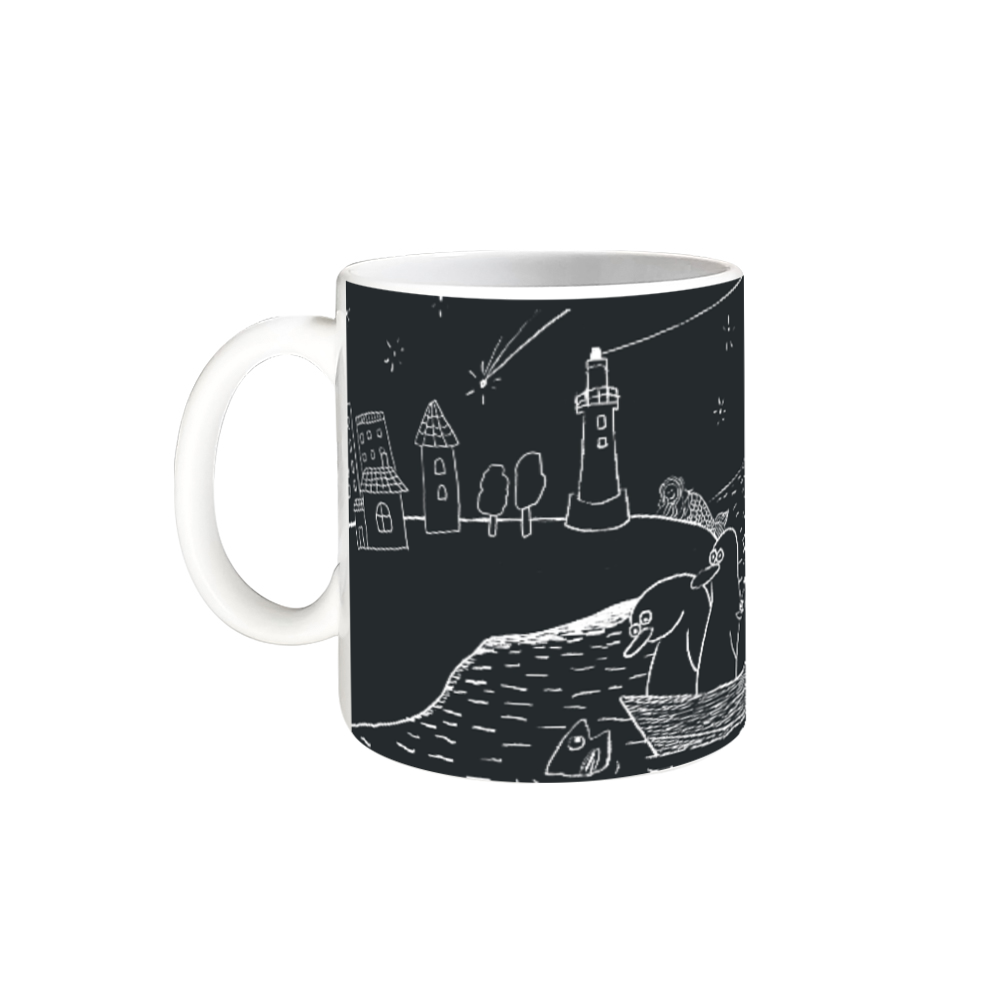 旅するペンギン 全面印刷 陶器マグカップ