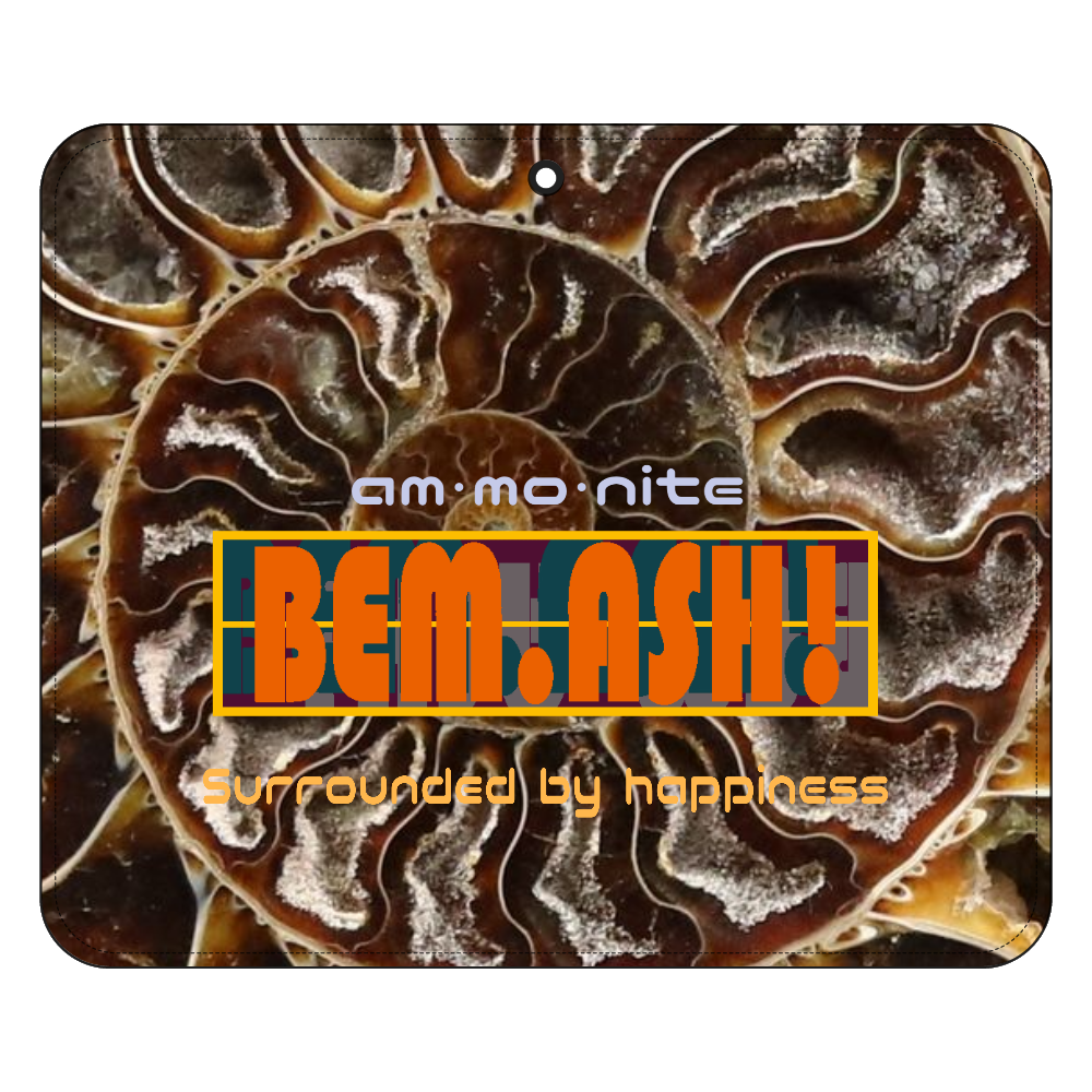 【ビェム.アッシュ】シリーズ　『アンモナイト＝am・mo・nite』 帯なし手帳ケース（汎用マルチスライド式パーツ）M