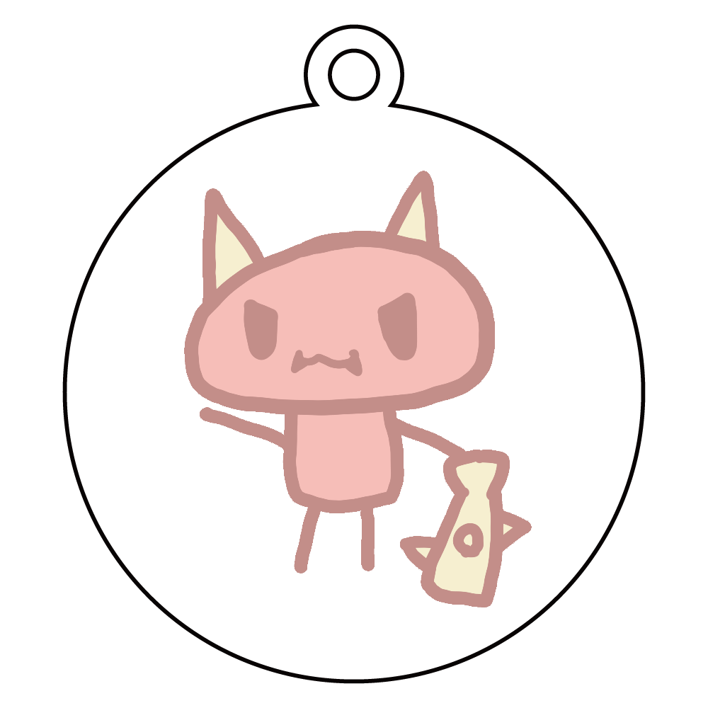 あかおに アクリルキーホルダー　丸型 (6cm)