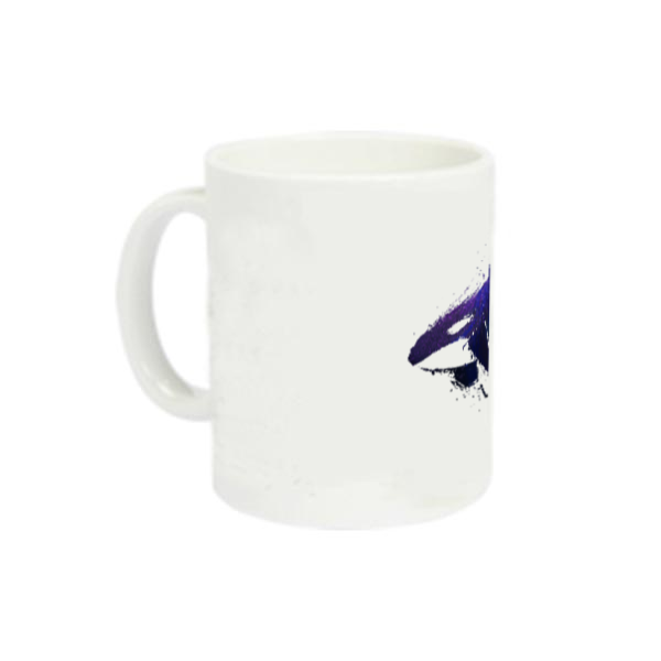 墨と宇宙とシャチのワンポイントマーク 定番マグカップ