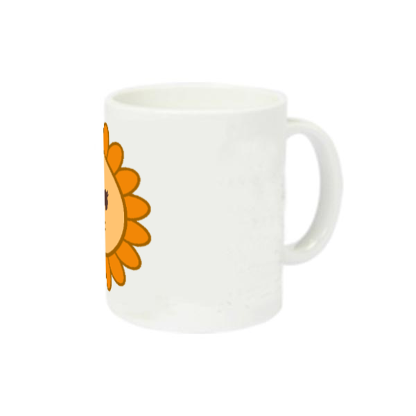 可愛いひまわりライオン 定番マグカップ