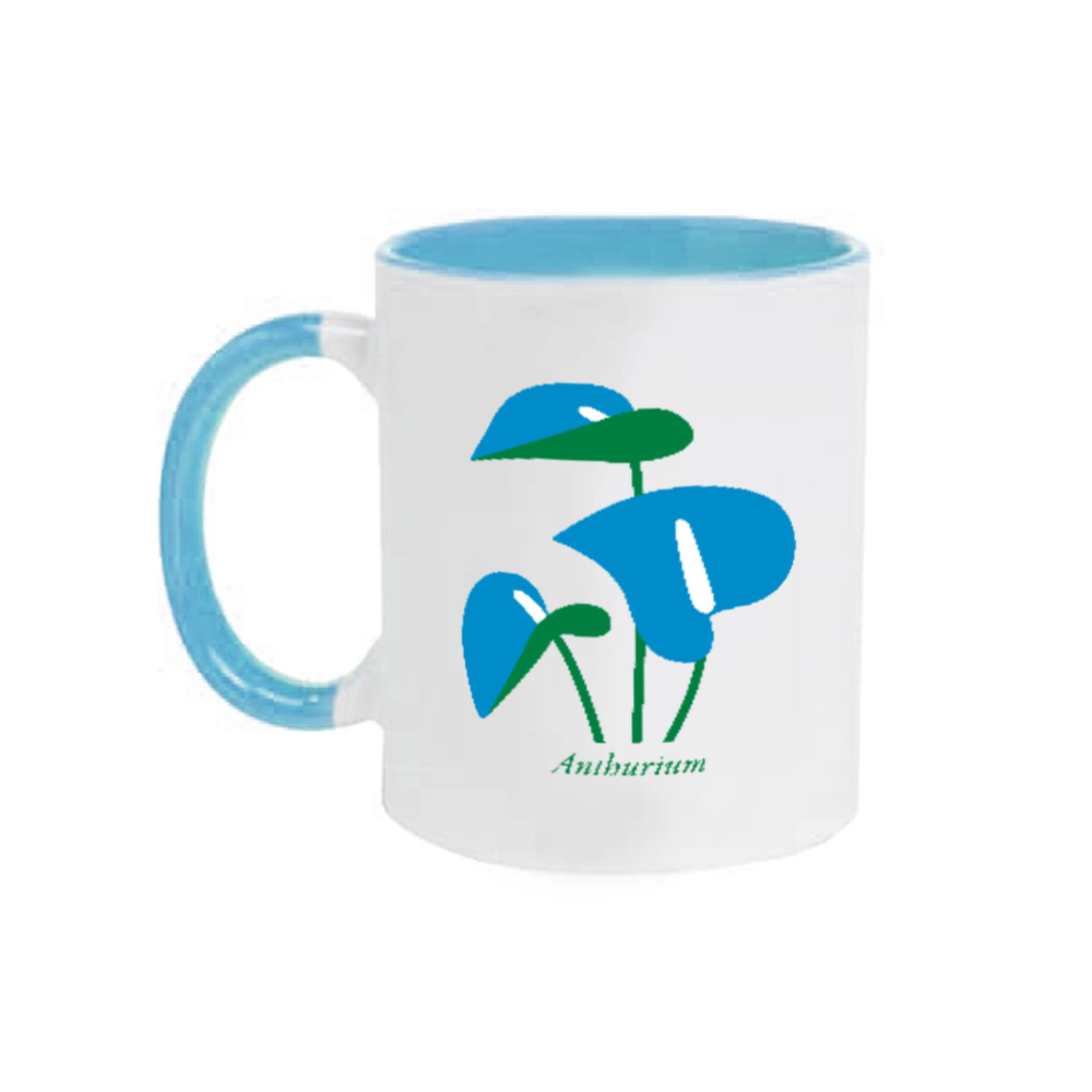 Anthurium Blue 2トーンマグカップ