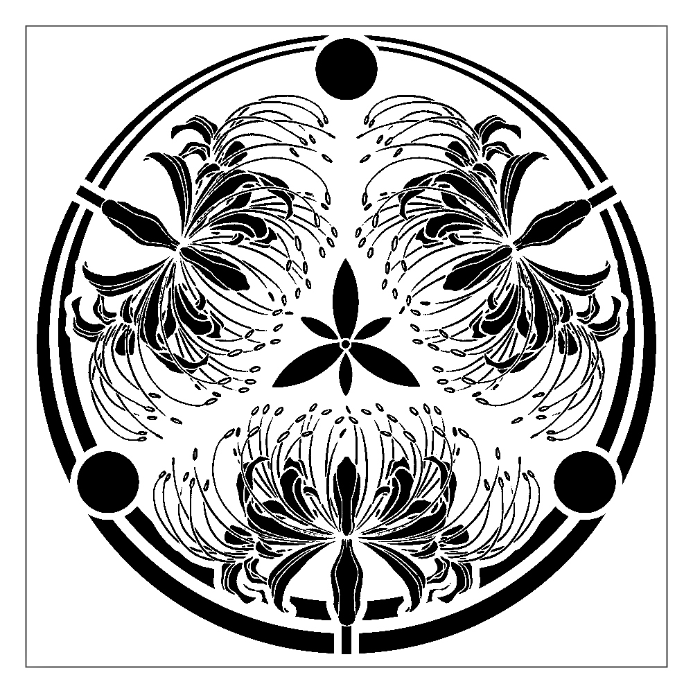 彼岸花の家紋アクリルブロックの商品購入ページ｜クリエイターの