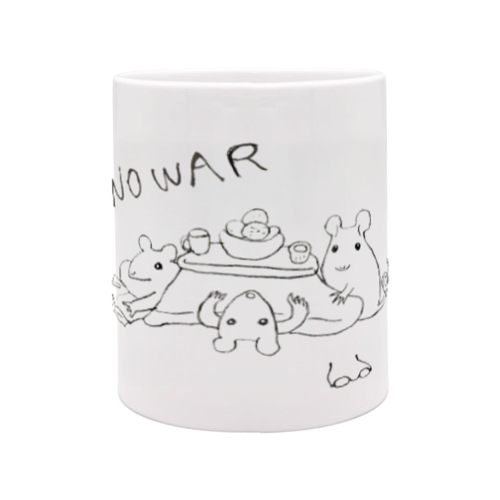 NOWARねずみ　だんらん図 定番マグカップ