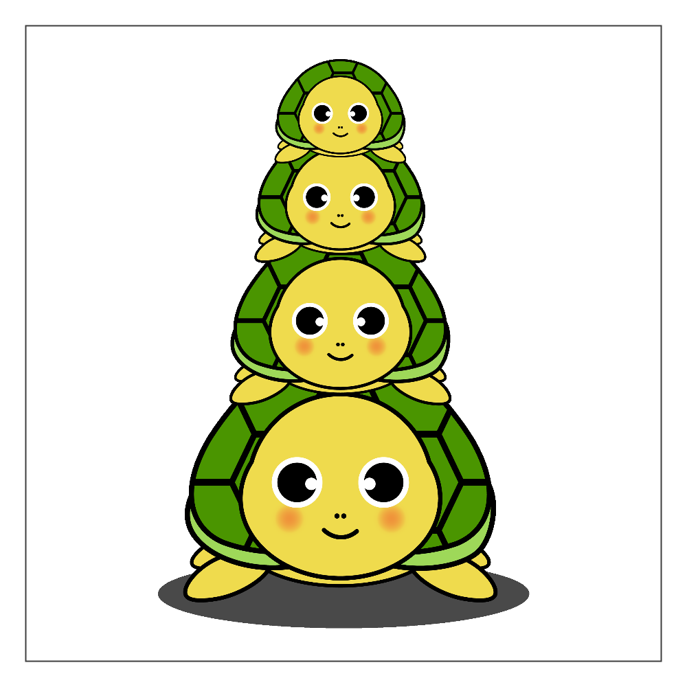 亀ちゃんタワー アクリルブロック