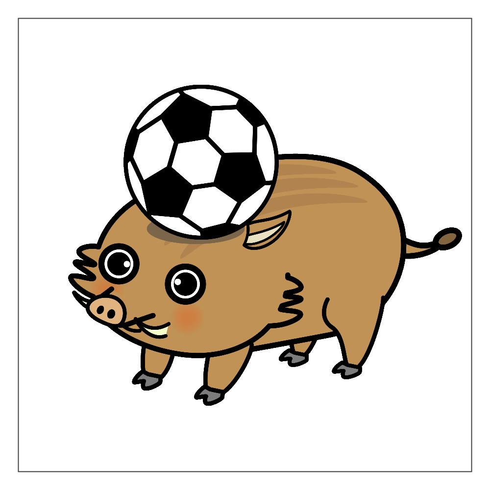 イノシシサッカー アクリルブロック