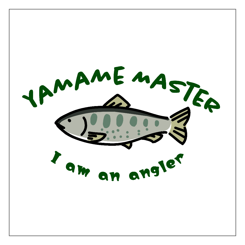 ヤマメマスターのロゴ アクリルブロック