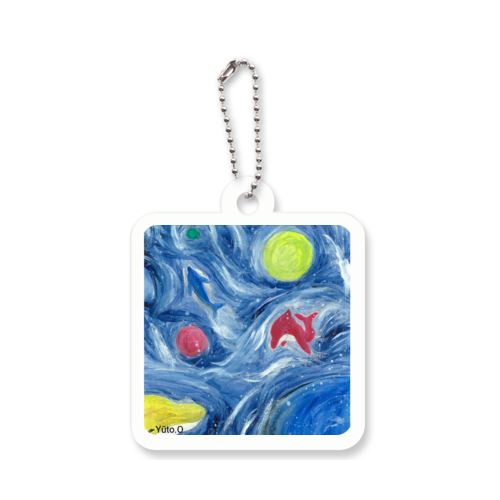 『海のカーニバル』キーホルダー アクリルキーホルダー　四角型 (4cm)