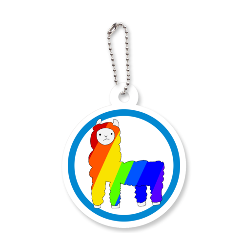アルパカ アクリルキーホルダー　丸型 (4cm)