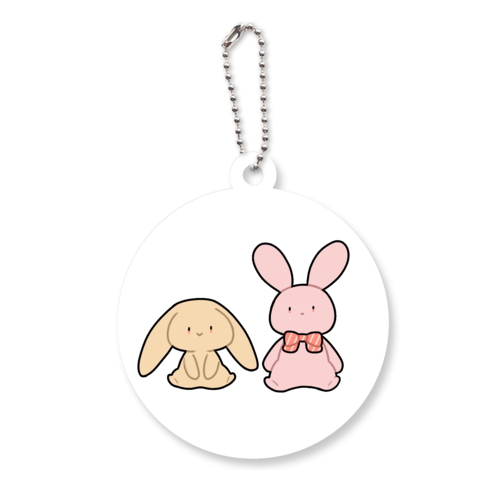 うさぎぬいアクリルキーホルダー 丸型 (6cm)の商品購入ページ