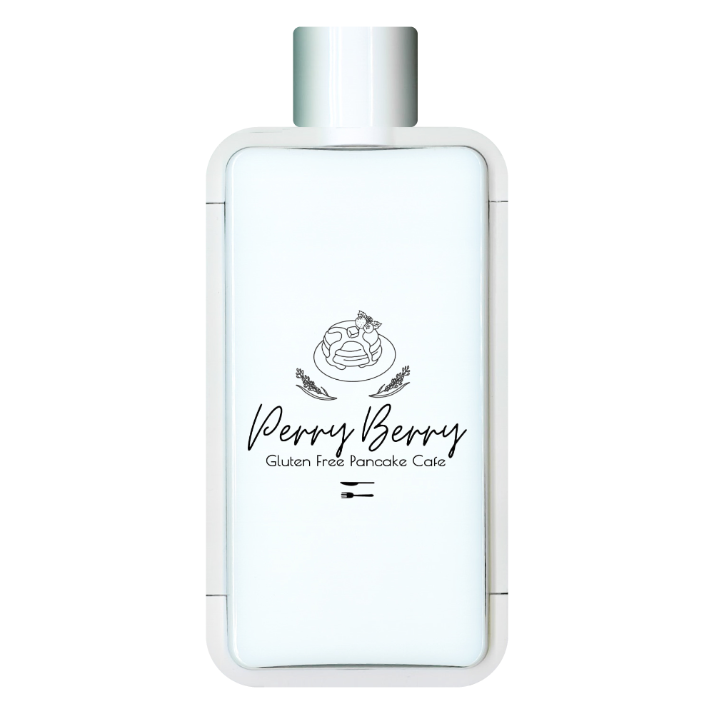 Perry Berry パンケーキイラスト モノクロ フレームスクエアボトルの商品購入ページ オリジナルプリントグッズ販売のオリラボマーケット