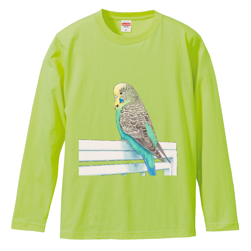 ジャンボセキセイインコの長袖tシャツの商品購入ページ オリジナルプリントグッズ販売のオリラボマーケット