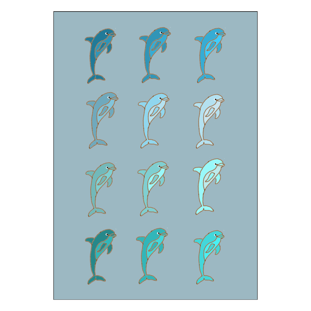 規則的イルカ ブルーの商品購入ページ オリジナルプリントグッズ販売のオリラボマーケット