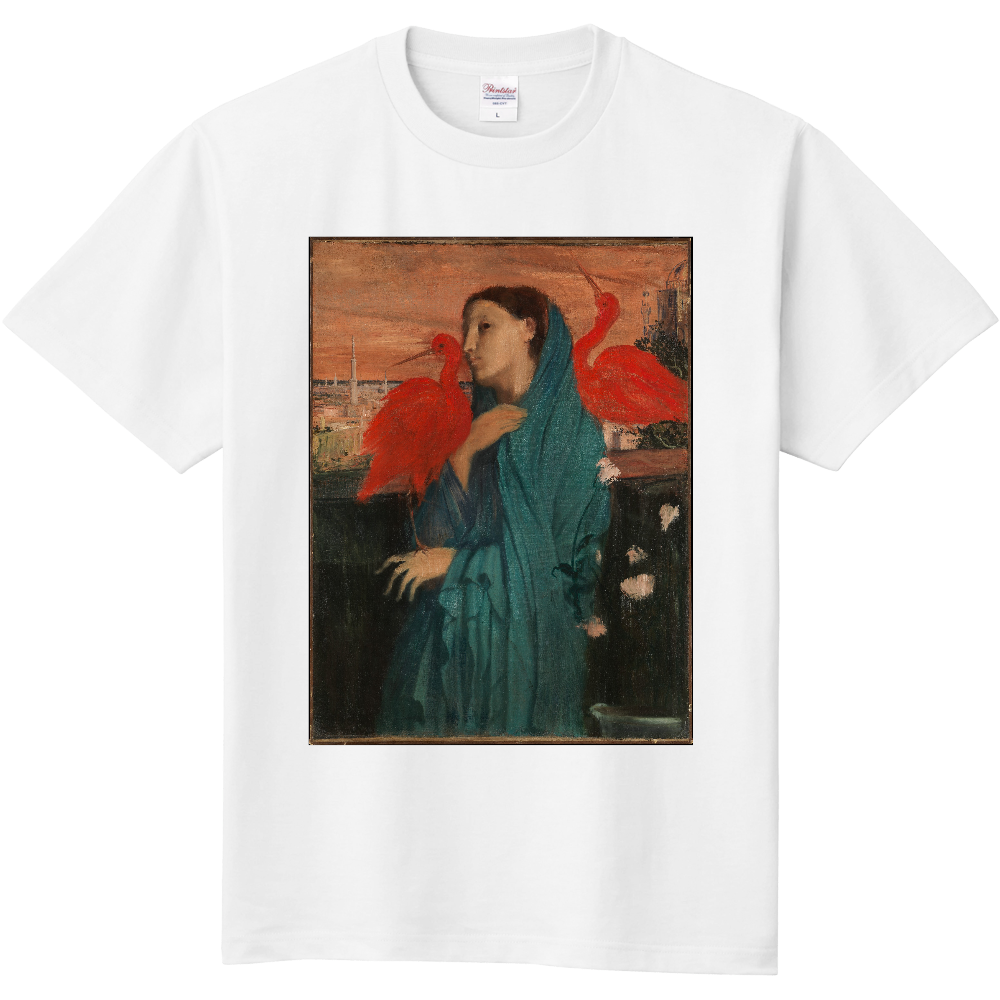 絵画 シャツ Young Woman With Ibis メンズ レディースの商品購入ページ オリジナルプリントグッズ販売のオリラボマーケット