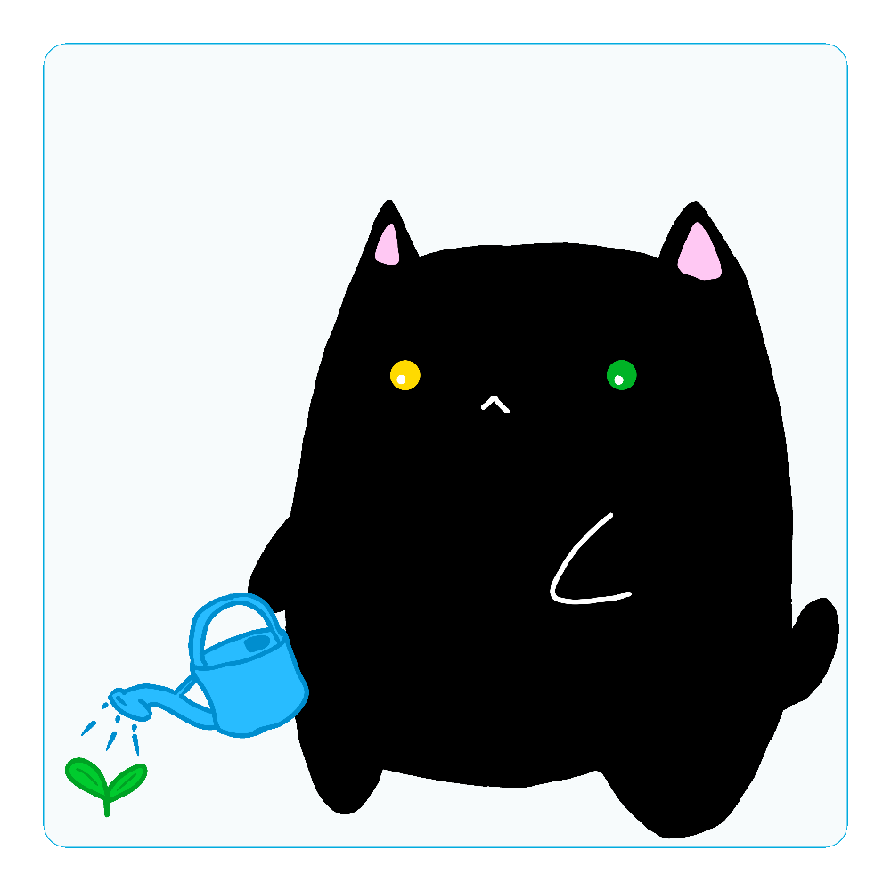 水やりくろねこの商品購入ページ オリジナルプリントグッズ販売のオリラボマーケット