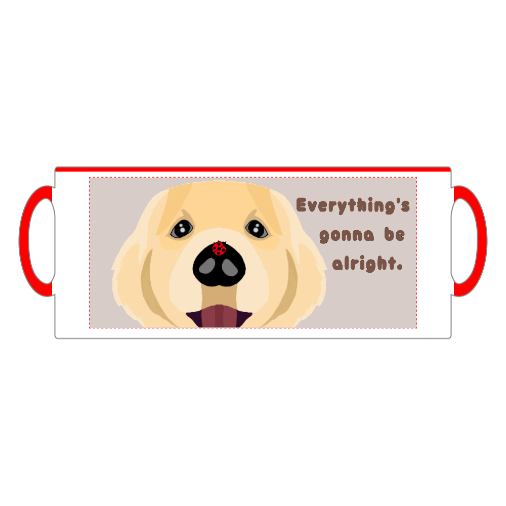 ツートーンマグカップ犬デザインの商品購入ページ オリジナルプリントグッズ販売のオリラボマーケット