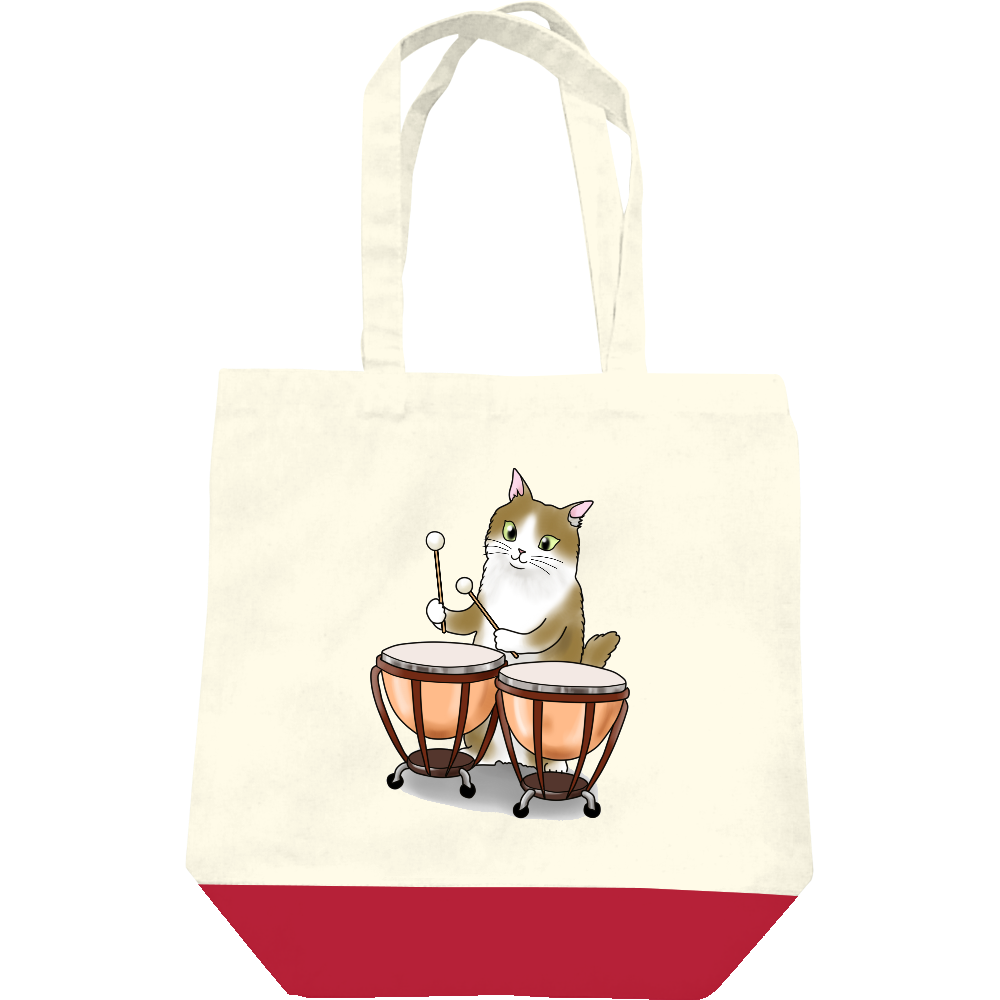  ティンパニーを叩く猫