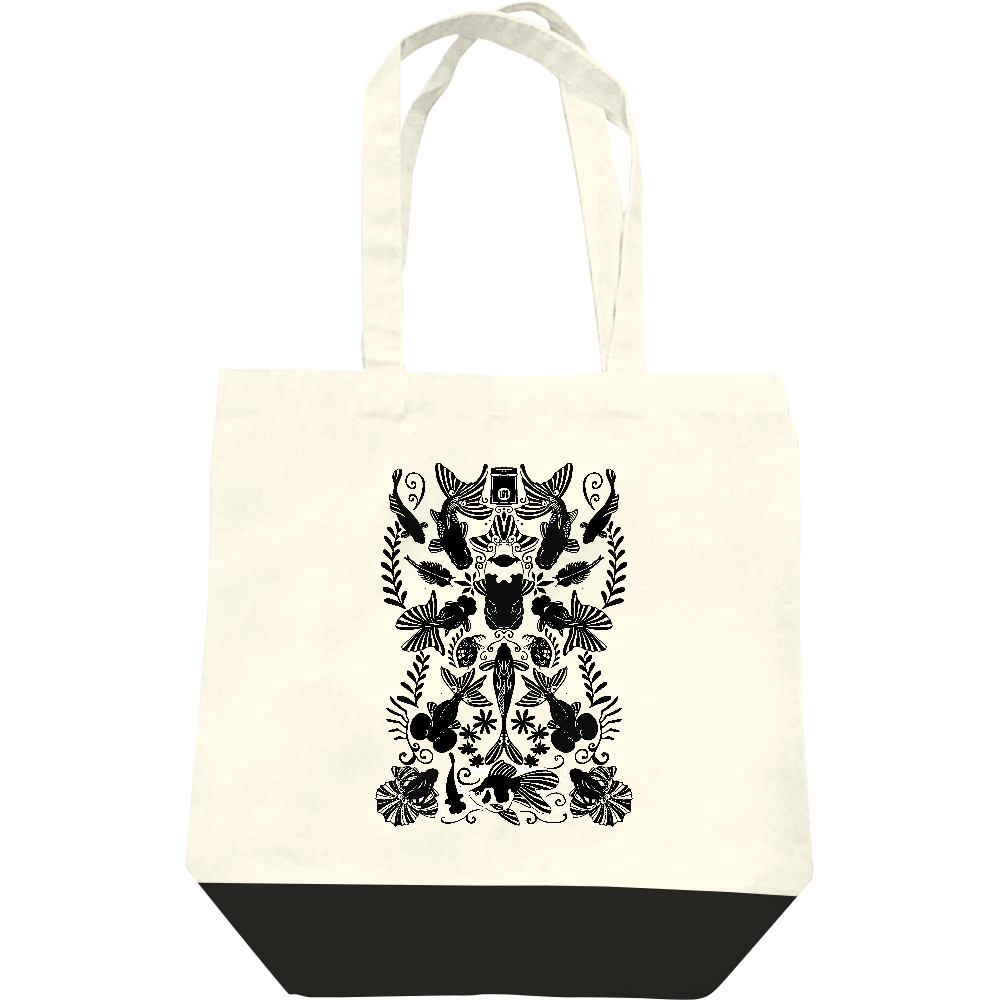  金魚たちのシルエット(黒の塗りつぶし)