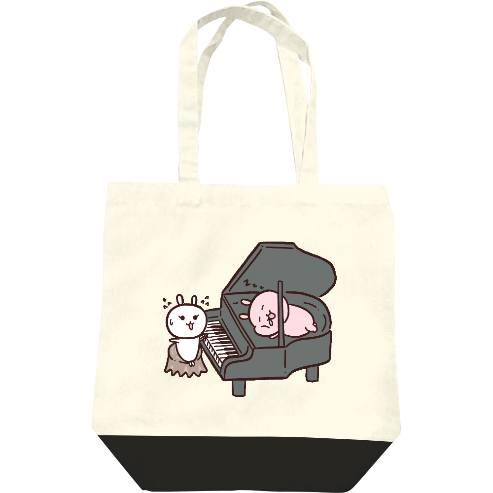  ピアノと寝るうさぎ