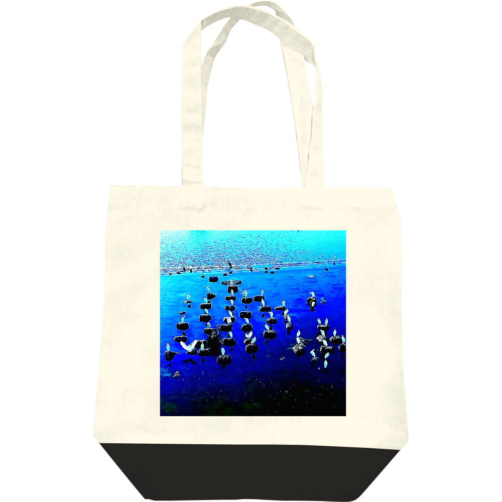  青い海の白鷺オセロ