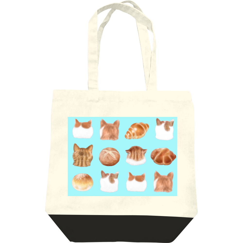  ねこあたまコレクション茶白後頭部とパン ブルー