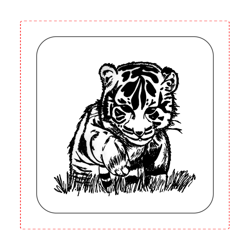 全面プリントハンカチタオルトラ ホワイトタイガー オリジナルスマホケース グッズ作成 プリントのスマホケースラボ