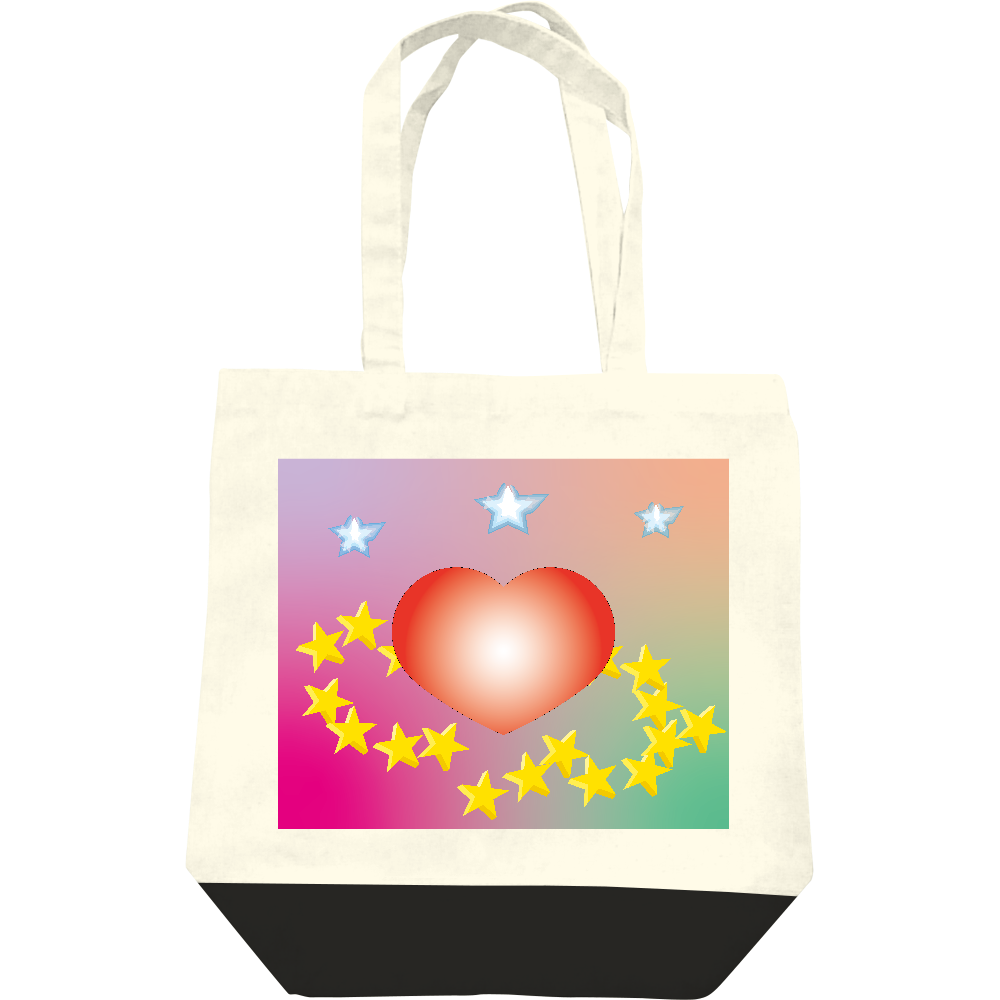 赤いハートのイラストのレギュラーキャンパストートバッグ 22年2月8日 13 29 に作成したデザインの商品購入ページ オリジナルプリントグッズ販売のオリラボマーケット