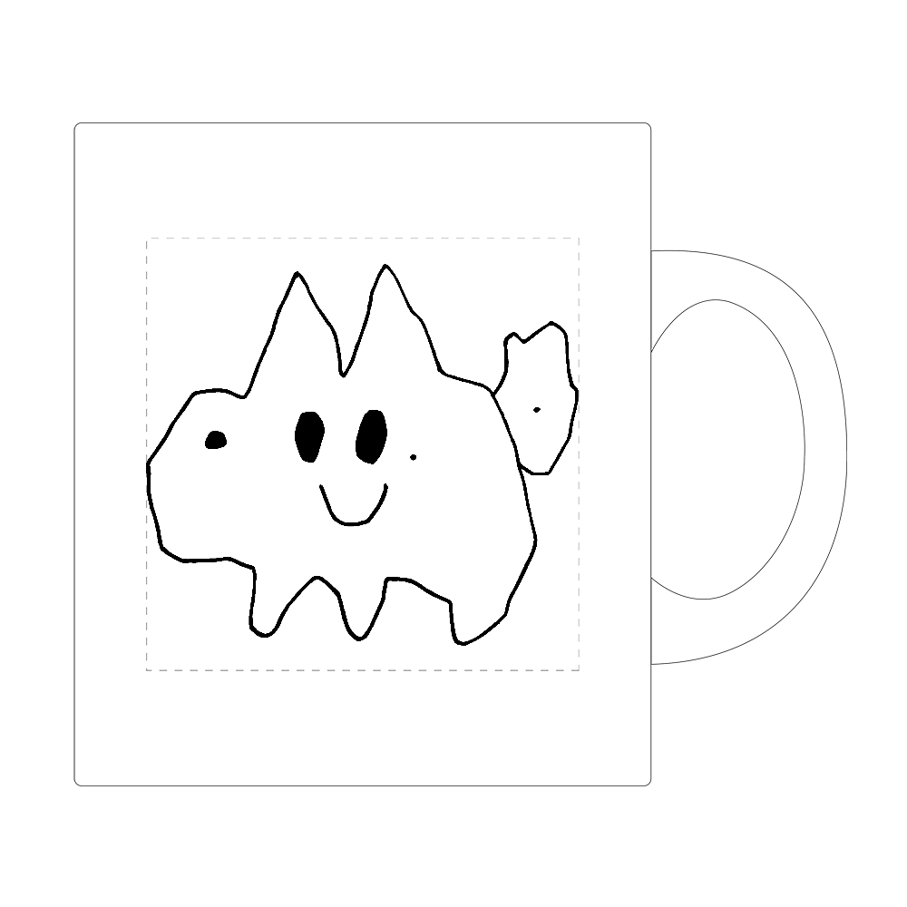 白いわんちゃんマグカップの商品購入ページ オリジナルプリントグッズ販売のオリラボマーケット