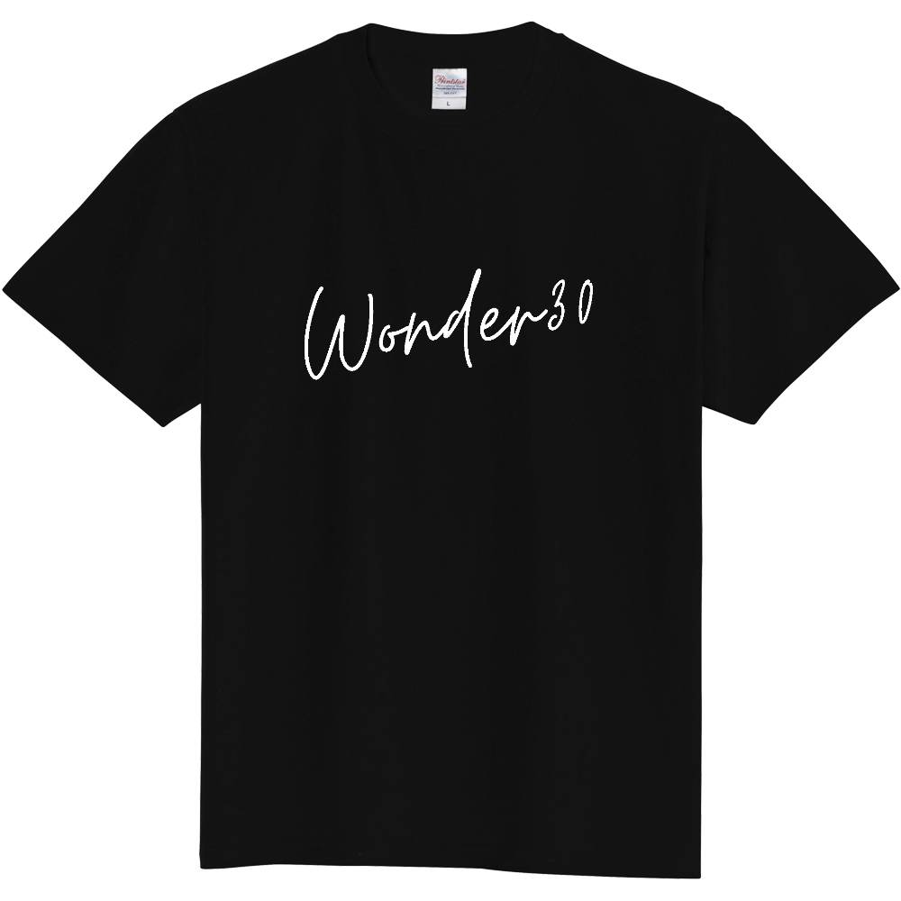 Wonder30 オリジナルTシャツ② 白字ロゴのみ