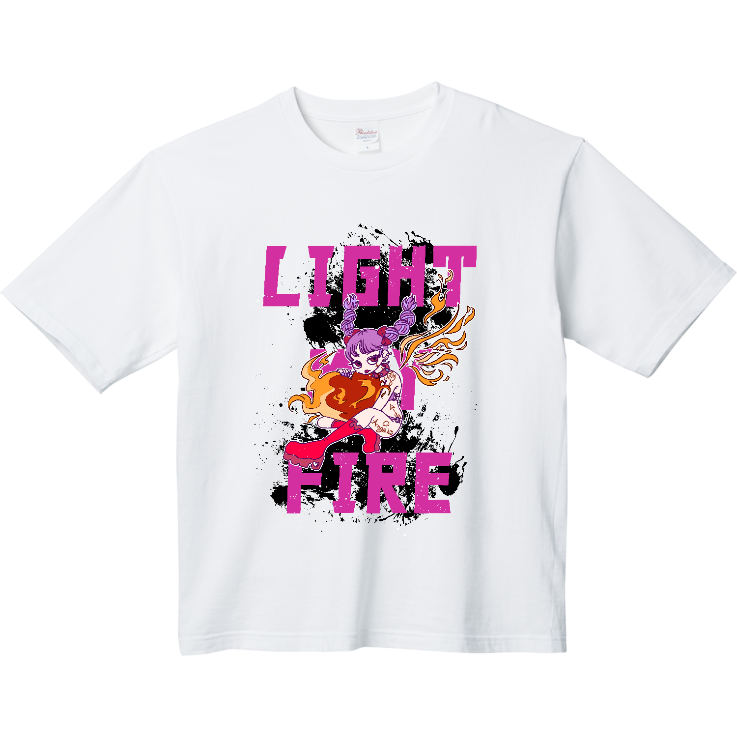 ヘビーウェイト ビッグシルエットtシャツlight Fire オリジナルスマホケース グッズ作成 プリントのスマホケースラボ