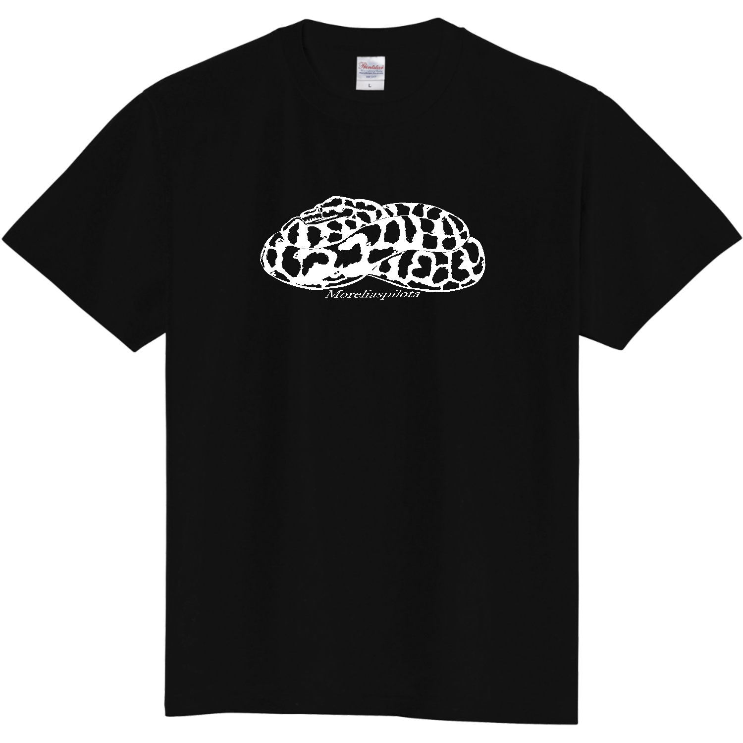  カーペットパイソン　Tシャツ黒色